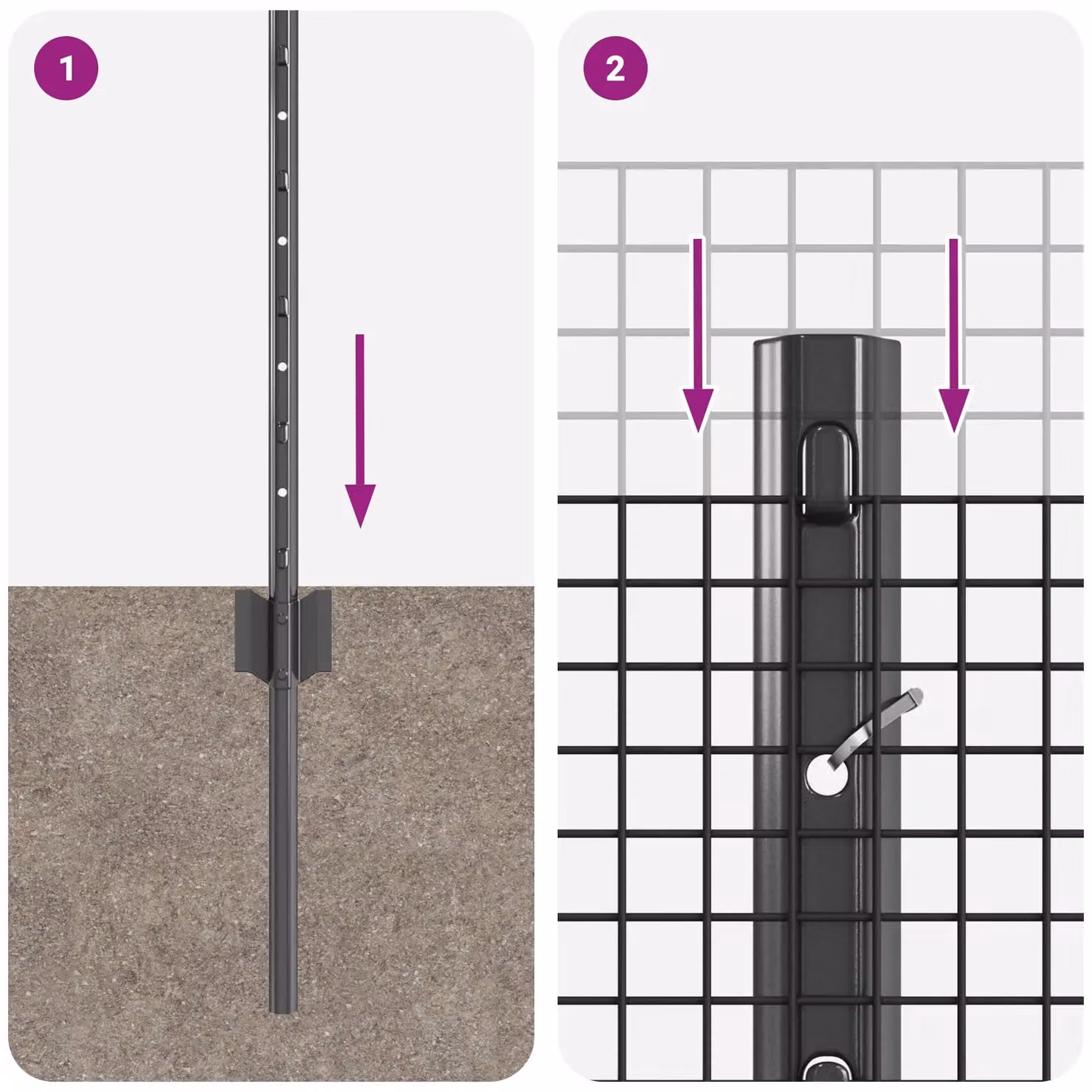 Berkfield Home Garden Fence Set of 2 Grey Galvanised Steel Rolls, 25 m x 0.5 m – 4
