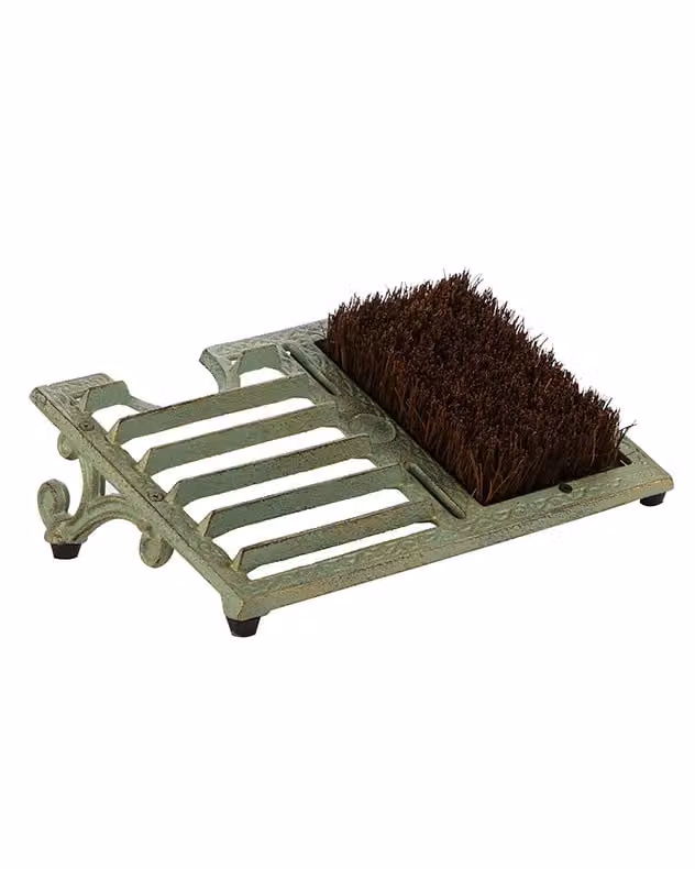 Dibor Traditional Style Fern Green Outdoor Garden Brush Boot Scraper – 2