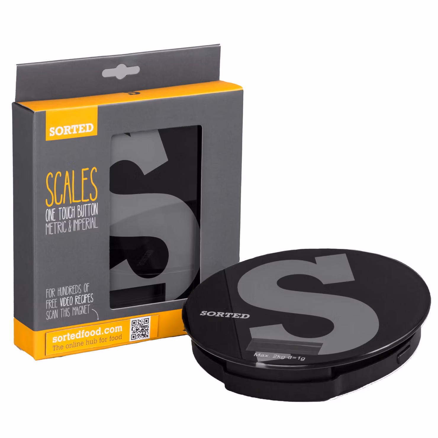 Orsina Black Glass Digital Kitchen Scale with 2kg Capacity – 3