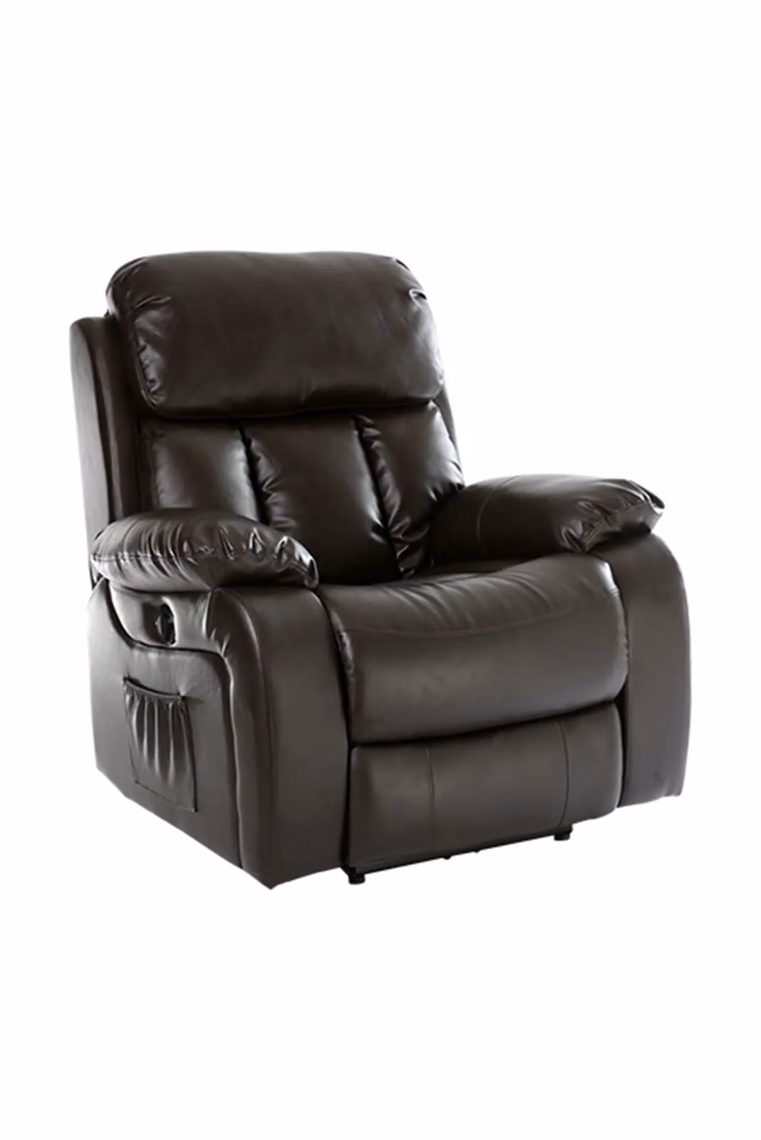More4Homes Chester Automatic Recliner Chair in Brown with Heat and Massage Functions and Bonded Leather – 2