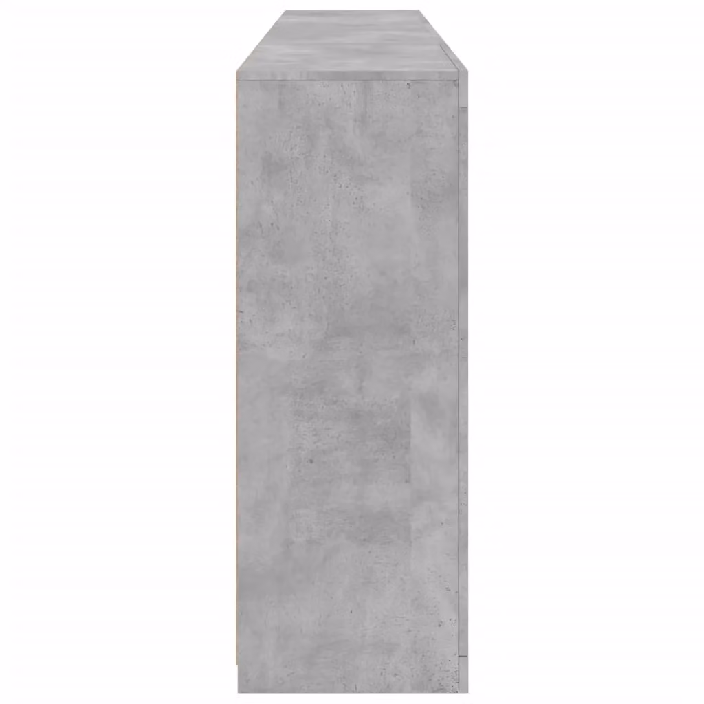 Berkfield Home Modern Sideboard with Integrated LED Lights in Concrete Grey, W/D/H: 202 x 37 x 100 cm – 5