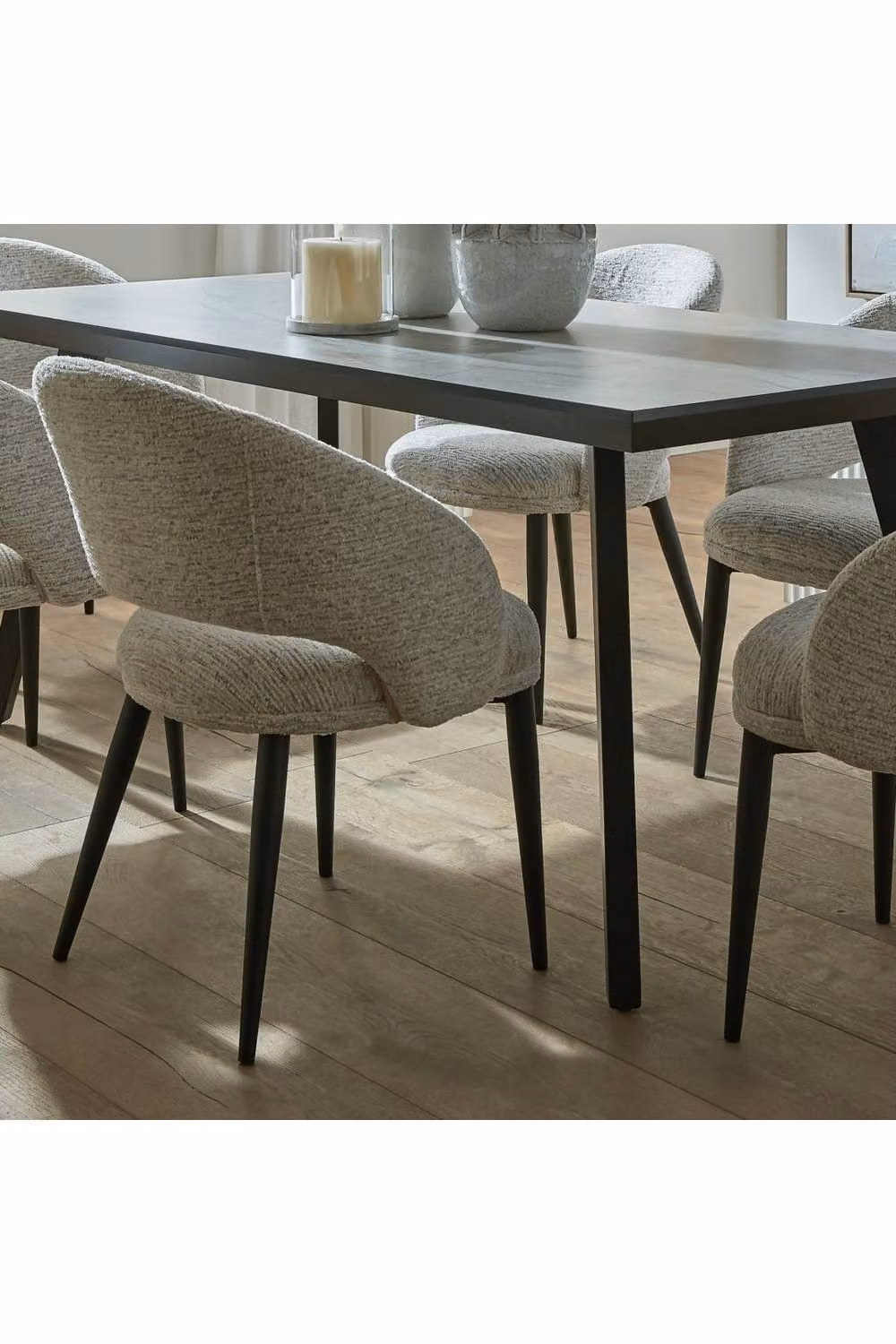 KDMD Sorelle Curved Dining Chair in White Fabric – 3