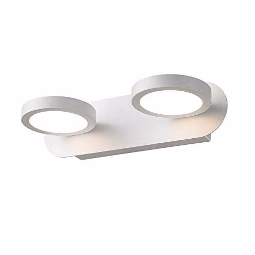 Netlighting Modern LED Ring Wall Lamp, White, Warm White 3000K, 630lm