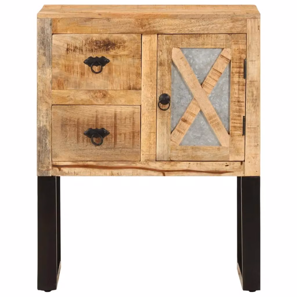 Berkfield Home Modern Sideboard in Brown Solid Mango Wood, W/D/H: 60 x 30 x 76 cm – 2