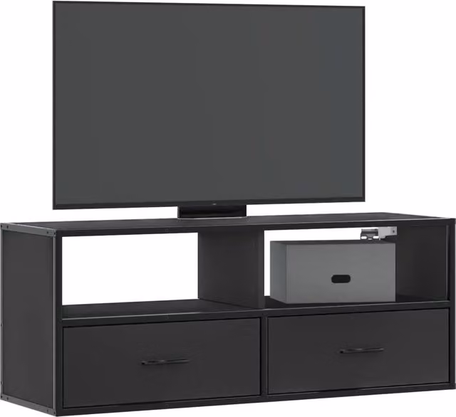 Berkfield Home Industrial TV Cabinet in Black, W/D/H: 100 x 31 x 39.5 cm – 1
