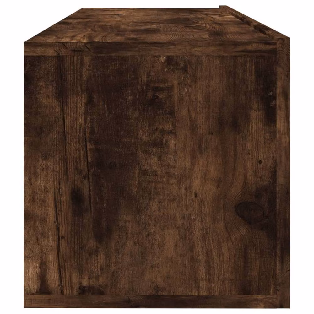 Berkfield Home Modern TV Wall Cabinet in Smoked Oak Brown, W/D/H: 100 x 30 x 30 cm – 4