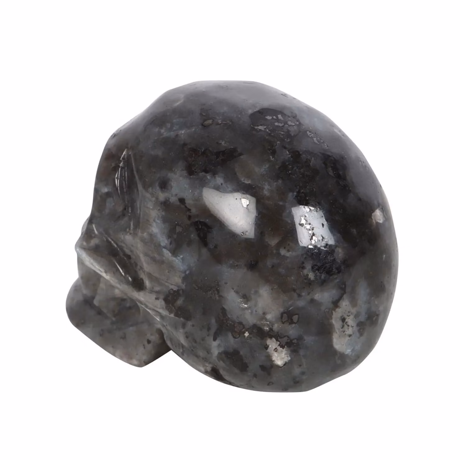 Something Different Dark Matter Labradorite Skull Crystal in Black – 2