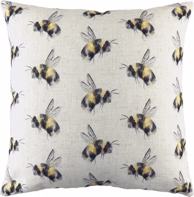 Make it a Home Bee You Repeat Printed Square Cushion - White