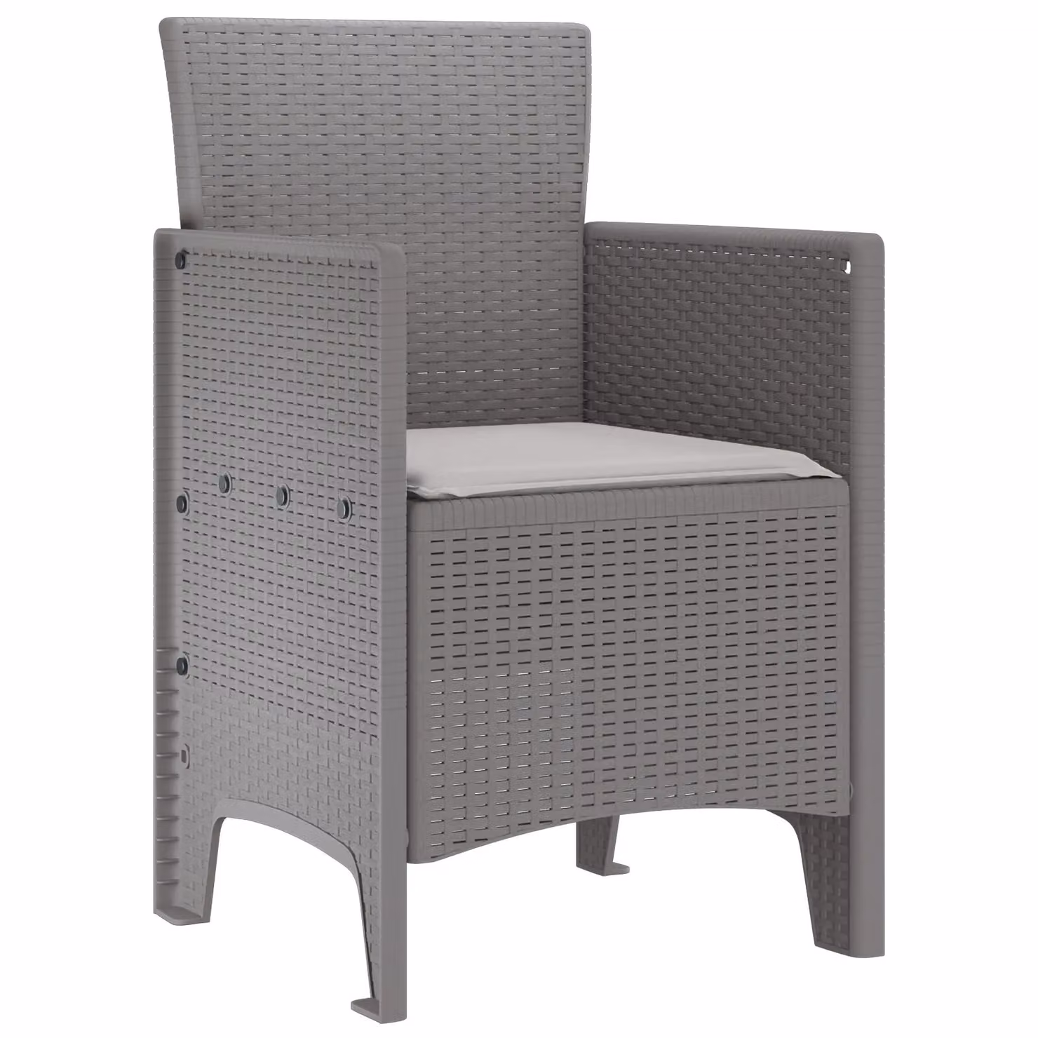 Berkfield Home Set of 2 Modern Grey Polyethylene Rattan Garden Chairs – 4