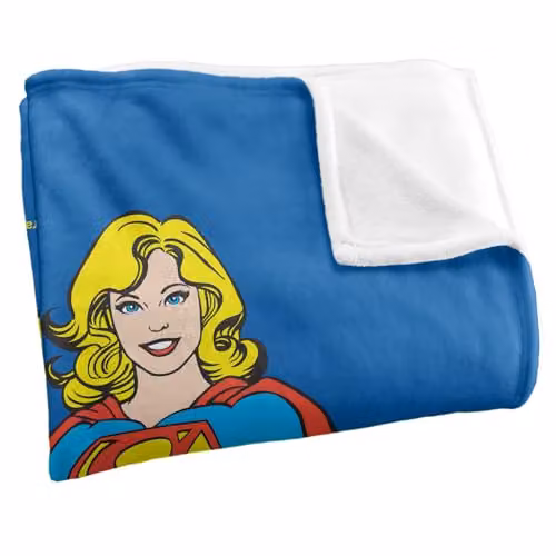 Warner Bros. Supergirl Super Soft Silky Touch Fleece Throw Blanket, Multicolour, W: 152 cm, D: 127 cm – 2