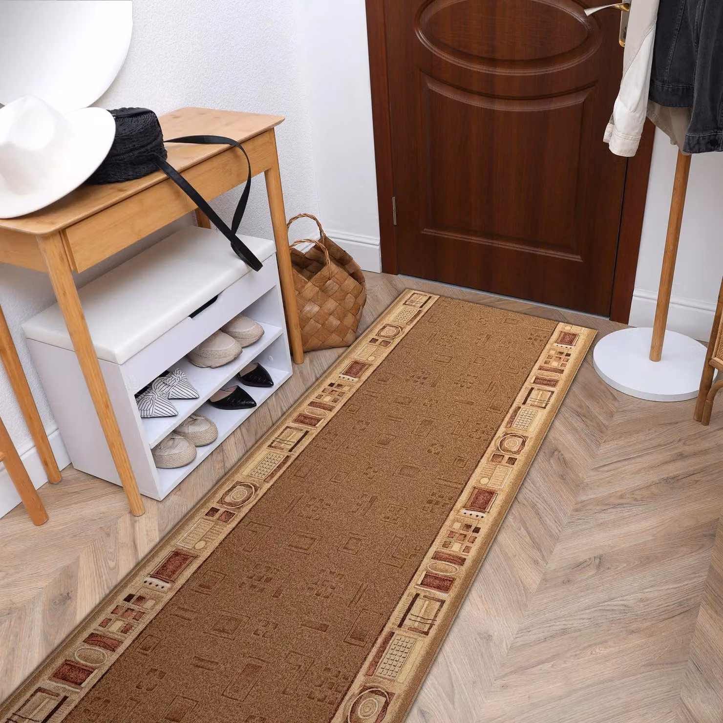 RugsX Jena Anti-Slip Runner in Beige, W: 80 cm, L: 440 cm – 3