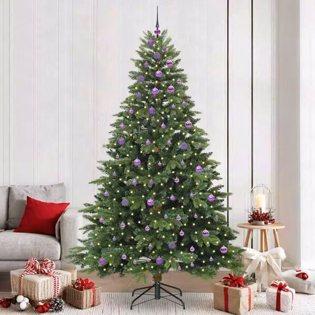 Berkfield Home Artificial Green Christmas Tree with 300 LEDs, Height: 240 cm – 1