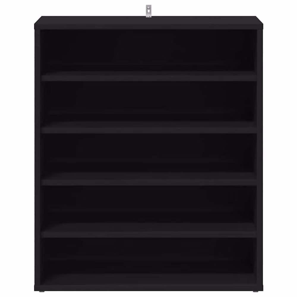 Berkfield Home Modern Black Shoe Cabinet with Internal Flat Shelves, W/D/H: 60 x 35 x 70 cm – 4