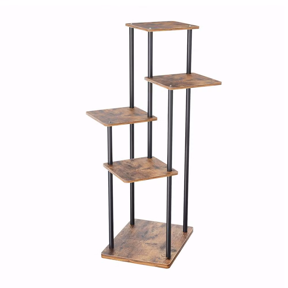 Garden Sanctuary 5-Tier Brown MDF Plant Stand for Garden Display – 2