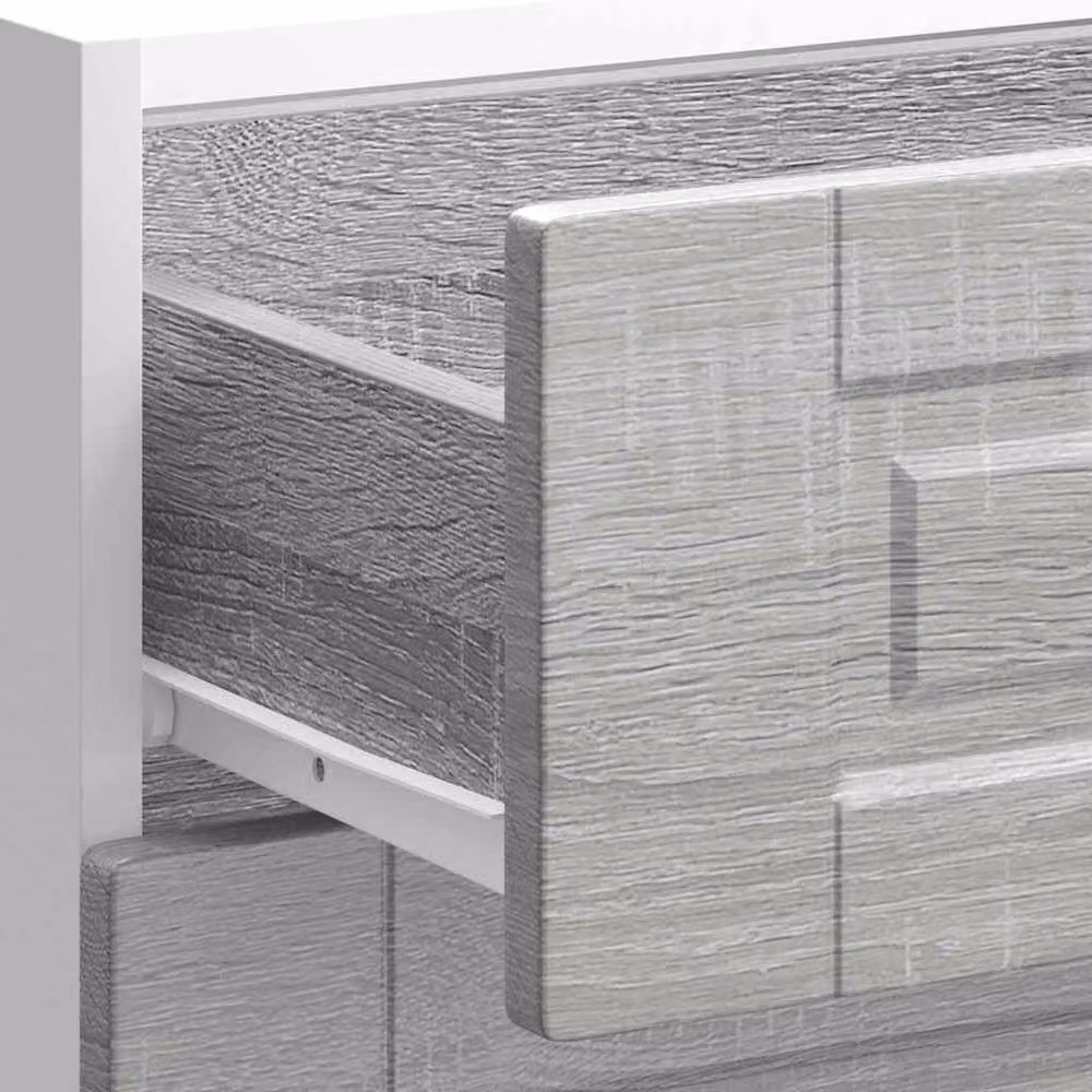 Berkfield Home Kitchen Base Cabinet in Porto Grey Sonoma Engineered Wood, H 81.5 x W 60.0 x D 46.0 cm – 3