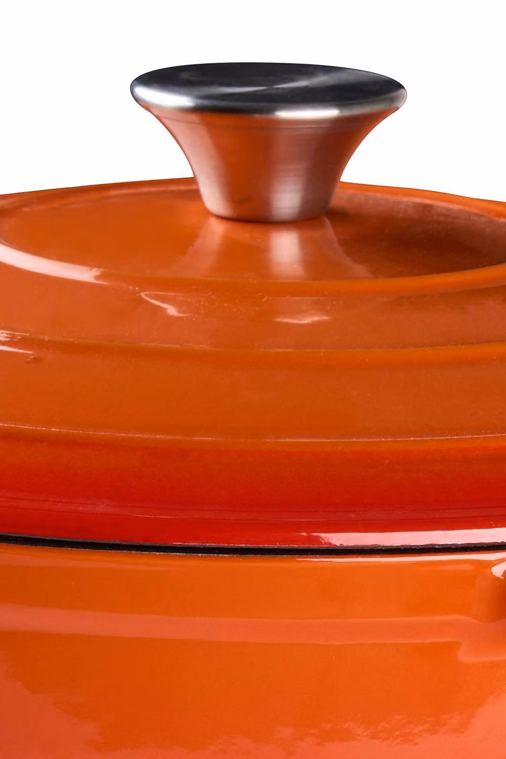 Garden Sanctuary Orange Enamelled Cast Iron Dutch Oven Casserole Pot with Lid, 5 l – 5