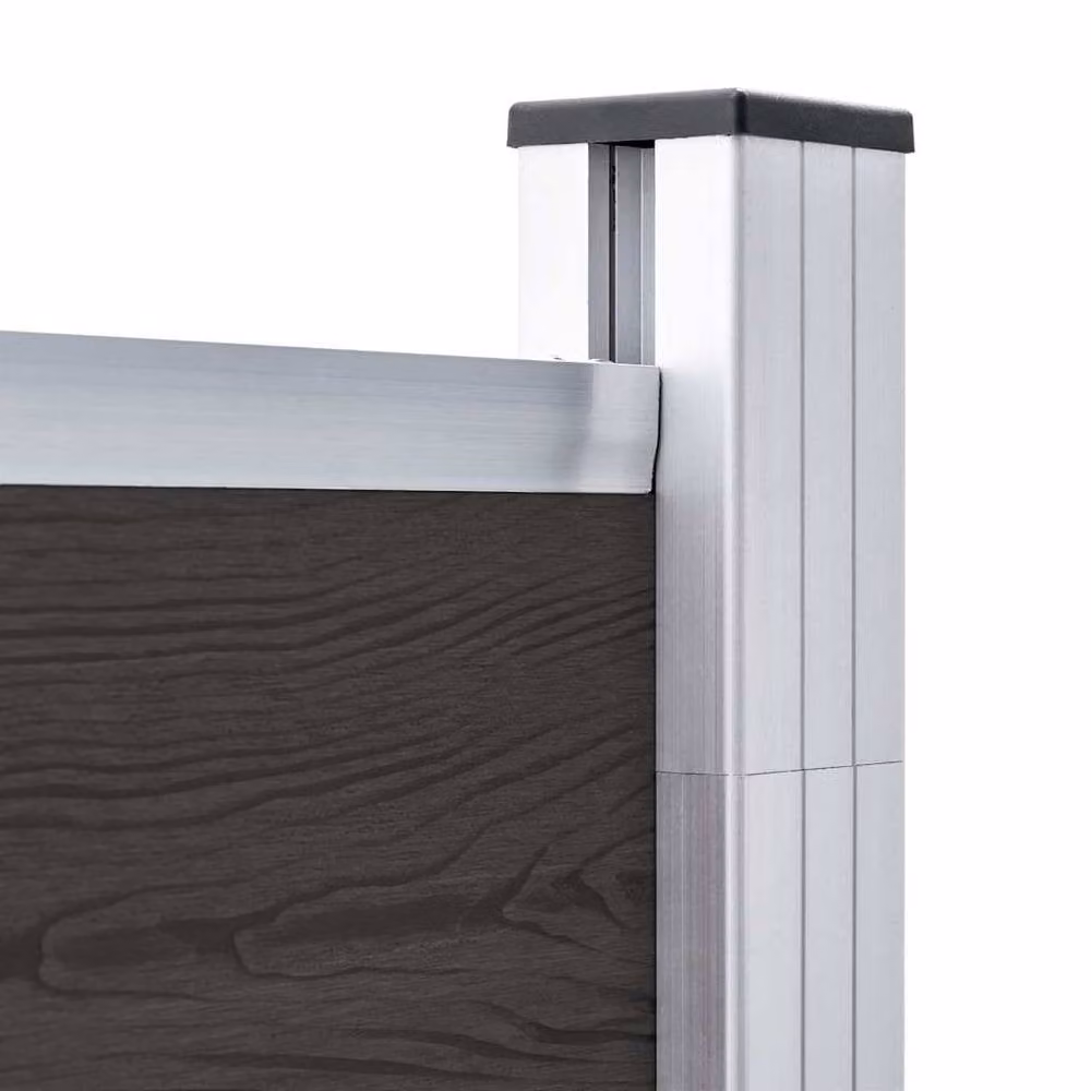 Berkfield Home WPC Fence Panel, Black, W: 180 cm, H: 186 cm – 2