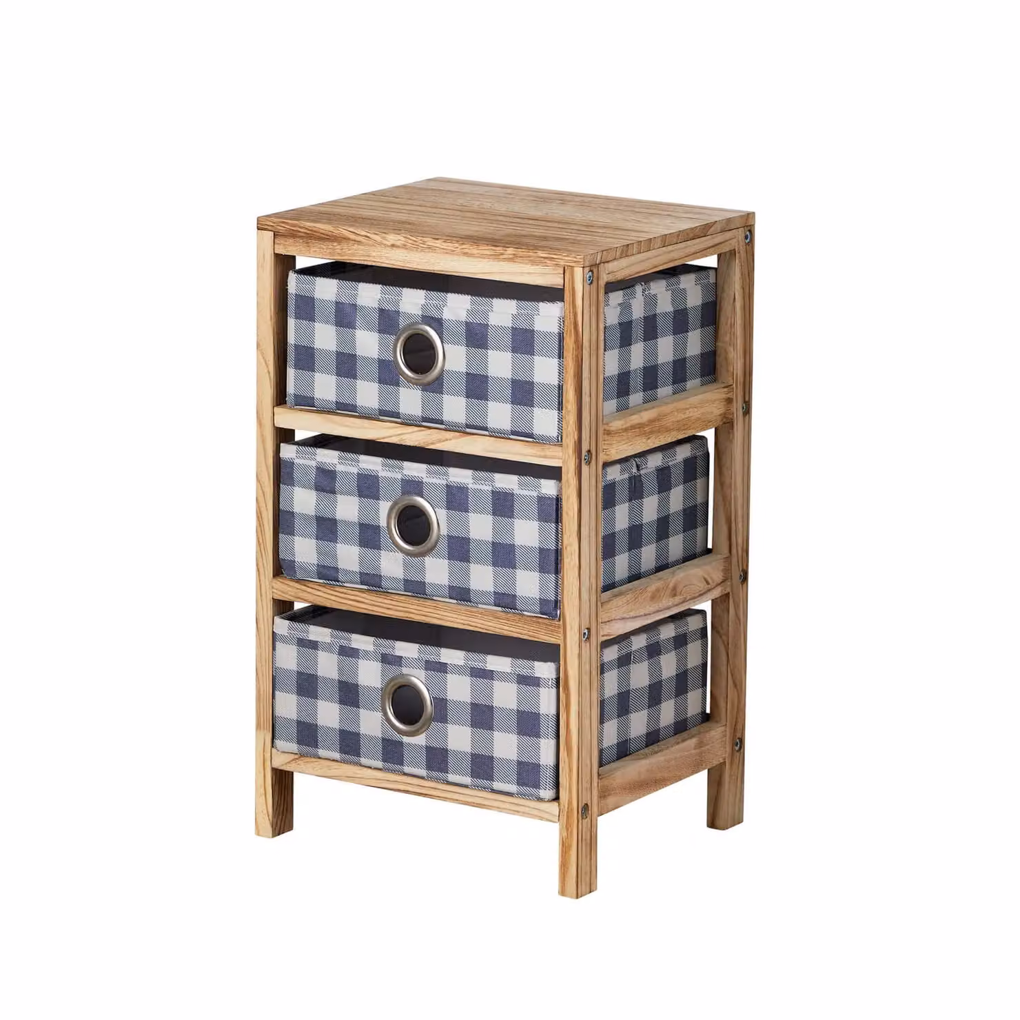 Home Source Wooden 3 Drawer Chest in Brown Coastal Style – 4
