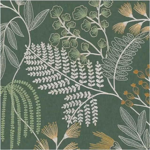 Superfresco Easy Richmond Sage Botanical Floral Wallpaper in Green, White and Blue, Width: 52 cm – 1