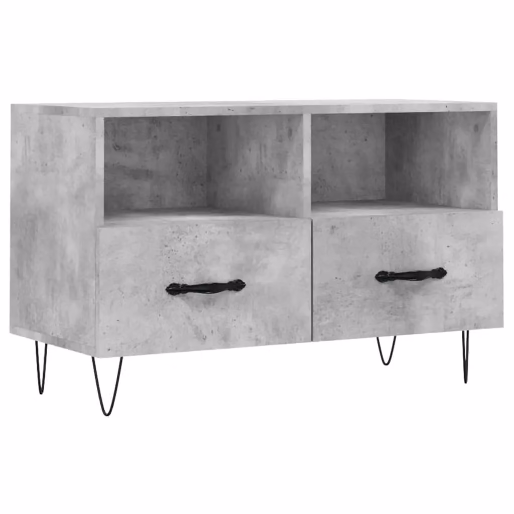 Berkfield Home Industrial TV Cabinet in Concrete Grey, W/D/H: 80 x 36 x 50 cm – 2