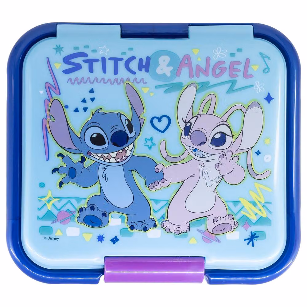 Stitch Multicolour Leakproof Packed Lunch Set with Compartments and BPA-free Plastic – 3