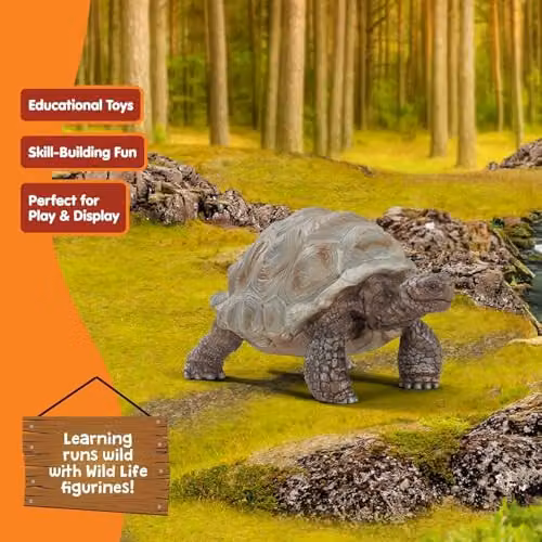 Schleich Wild Life Giant Tortoise Toy Figurine in Green and Brown – 3
