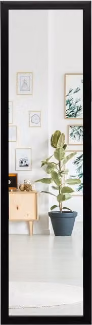 Costway Full Length Over the Door Hanging Mirror in Black