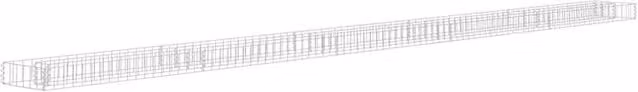 Berkfield Home Silver Galvanised Steel Wire Mesh Gabion Raised Bed, W/D/H: 450 x 30 x 10 cm