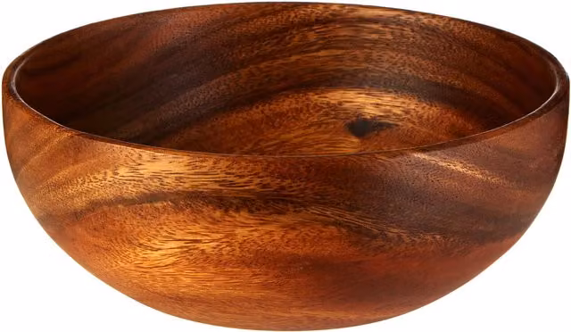 Premier Housewares Solid Acacia Wood Salad and Fruit Bowl, Brown, W/D/H: 26 x 26 x 10 cm – 6