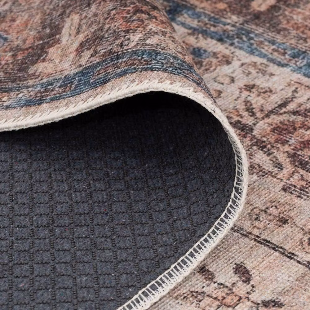 Kukoon Beige and Multicolour Traditional Flatwoven Area Rug and Hallway Runner Mat, W: 60 cm, L: 240 cm – 2