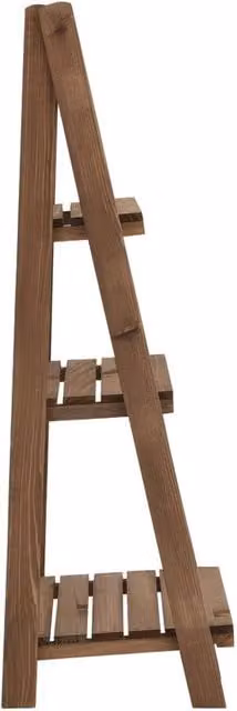 Berkfield Home 3-Tier Decorative Plant Stand with Blackboard, Brown Wood, W/D/H: 40 x 30 x 90 cm – 1