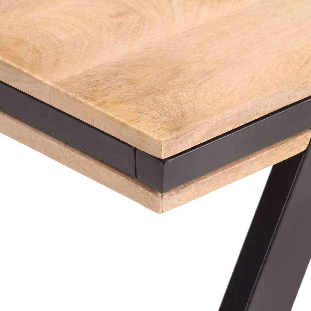 Berkfield Home Brown Solid Mango Wood Rectangular Coffee Table W/D/H: 114 x 65 x 40 cm – 3