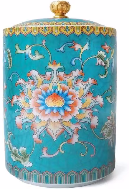 Candle Up Tranquil Teal Large Soy Wax Tabletop Candle in Petrol Multicolour
