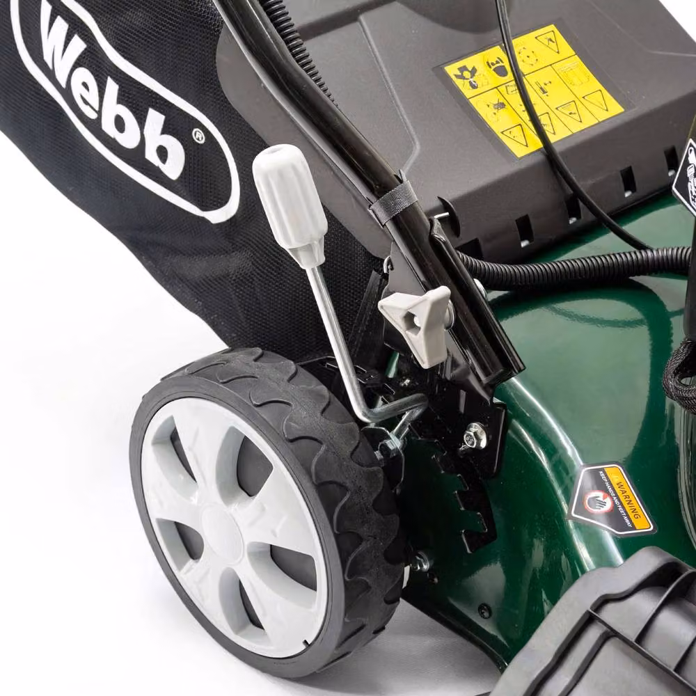 Webb Classic Self Propelled Electric Start Petrol Lawnmower, Green, 51 cm – 3