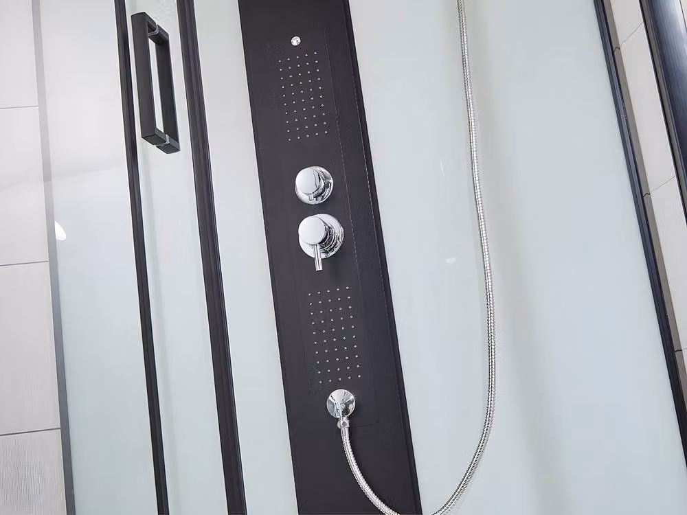 SHOWER&DESIGN Hydromassage Shower Cabin with Body Jets and Hand Shower, Black, W: 120 cm, D: 80 cm, H: 215 cm – 3
