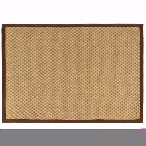 Phoenox Textiles Limited Origins Woven Sisal Rug in Beige and Brown with Dark Brown Border, W: 120 cm, L: 170 cm