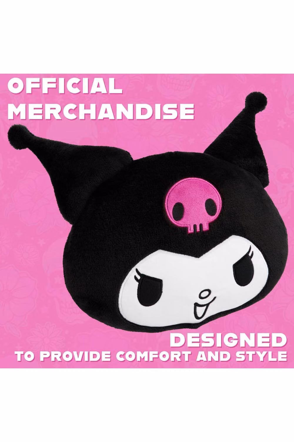 Get Trend Sanrio Kuromi 3D Plush Cushion, Black – 3