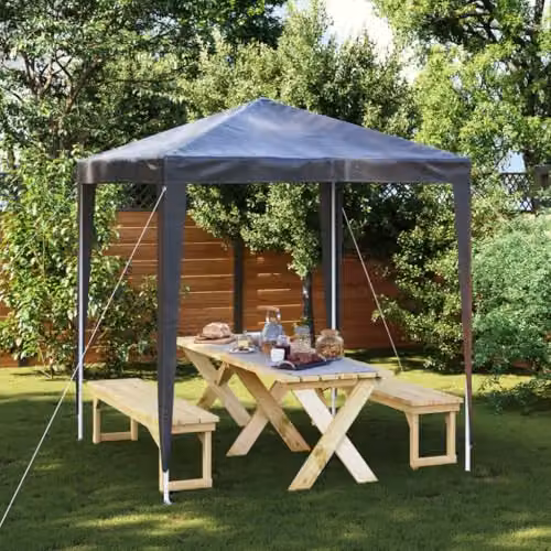 vidaXL Professional Party Tent in Anthracite, W/D/H: 2.0 x 2.0 x 2.4 m – 2