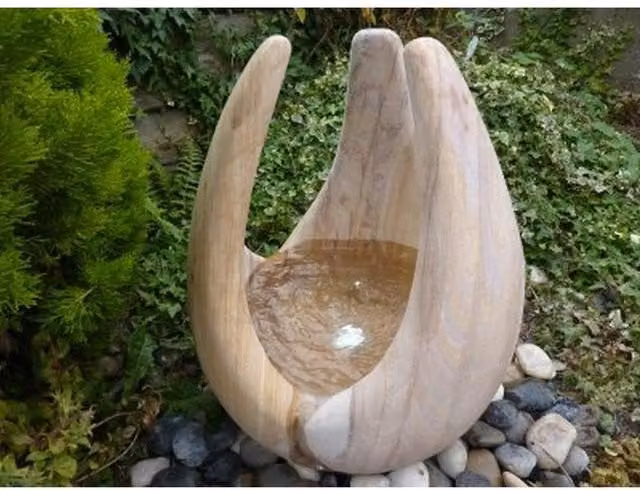 Buttercup Farm Babbling Lily Water Feature Multicolour Round Garden Fountain W/D/H: 60 x 50 x 60 cm