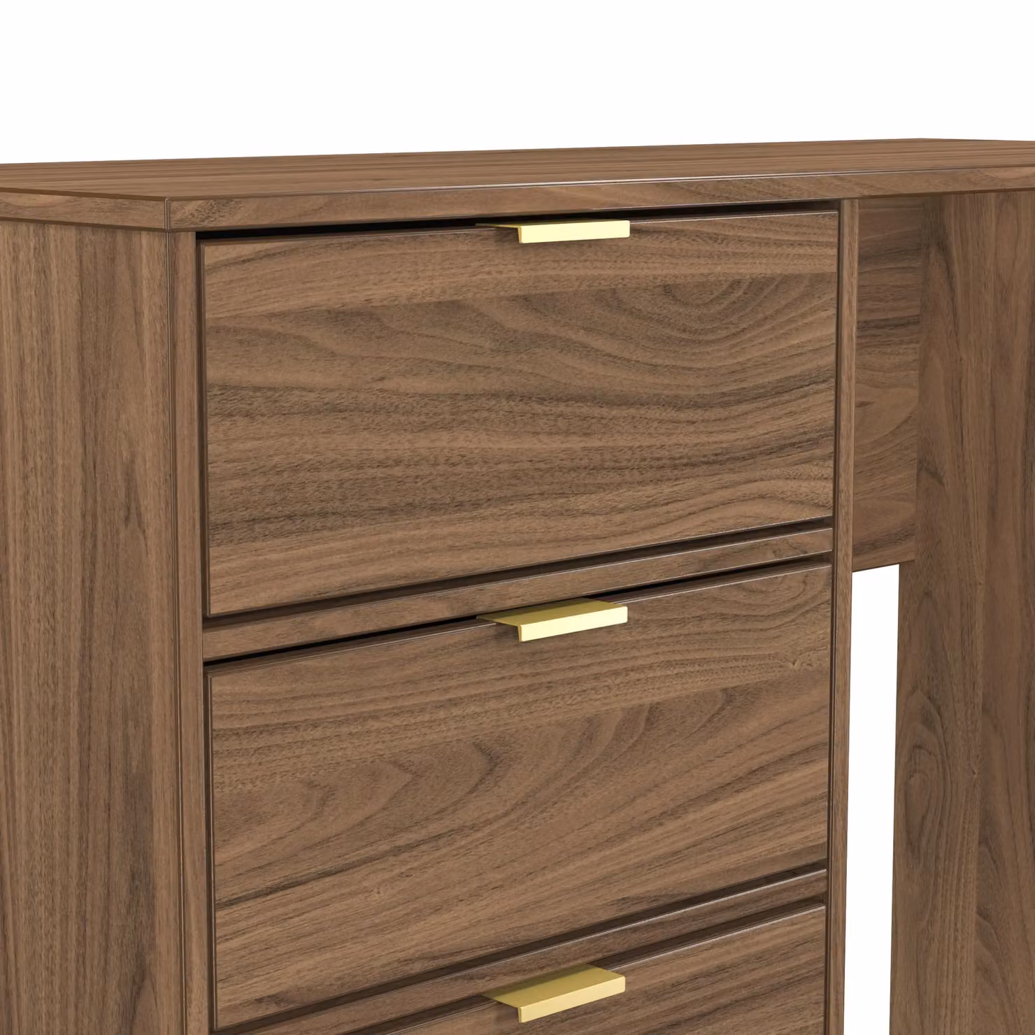 2 U Fuji 4 Drawer Vanity in Walnut Brown – 3