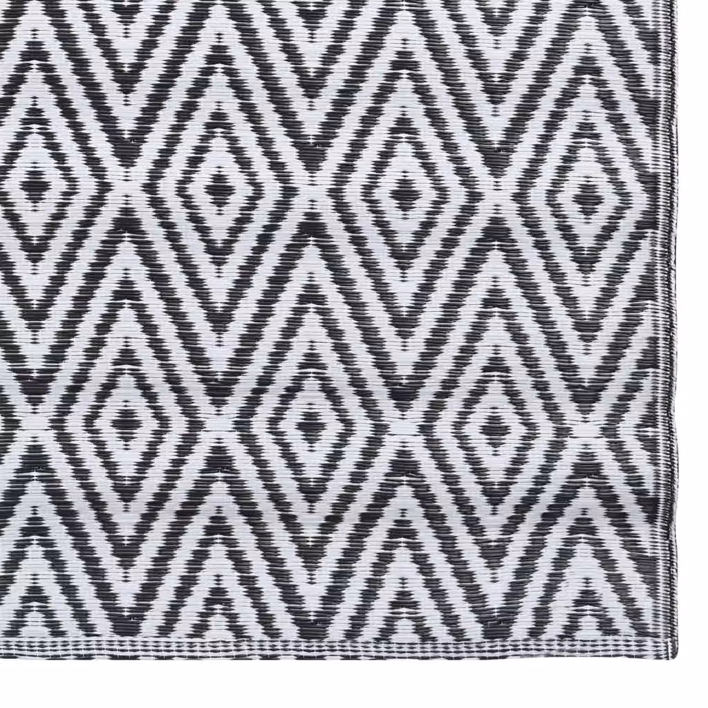 Berkfield Home Outdoor Carpet in White and Black, W: 160 cm, D: 230 cm – 4