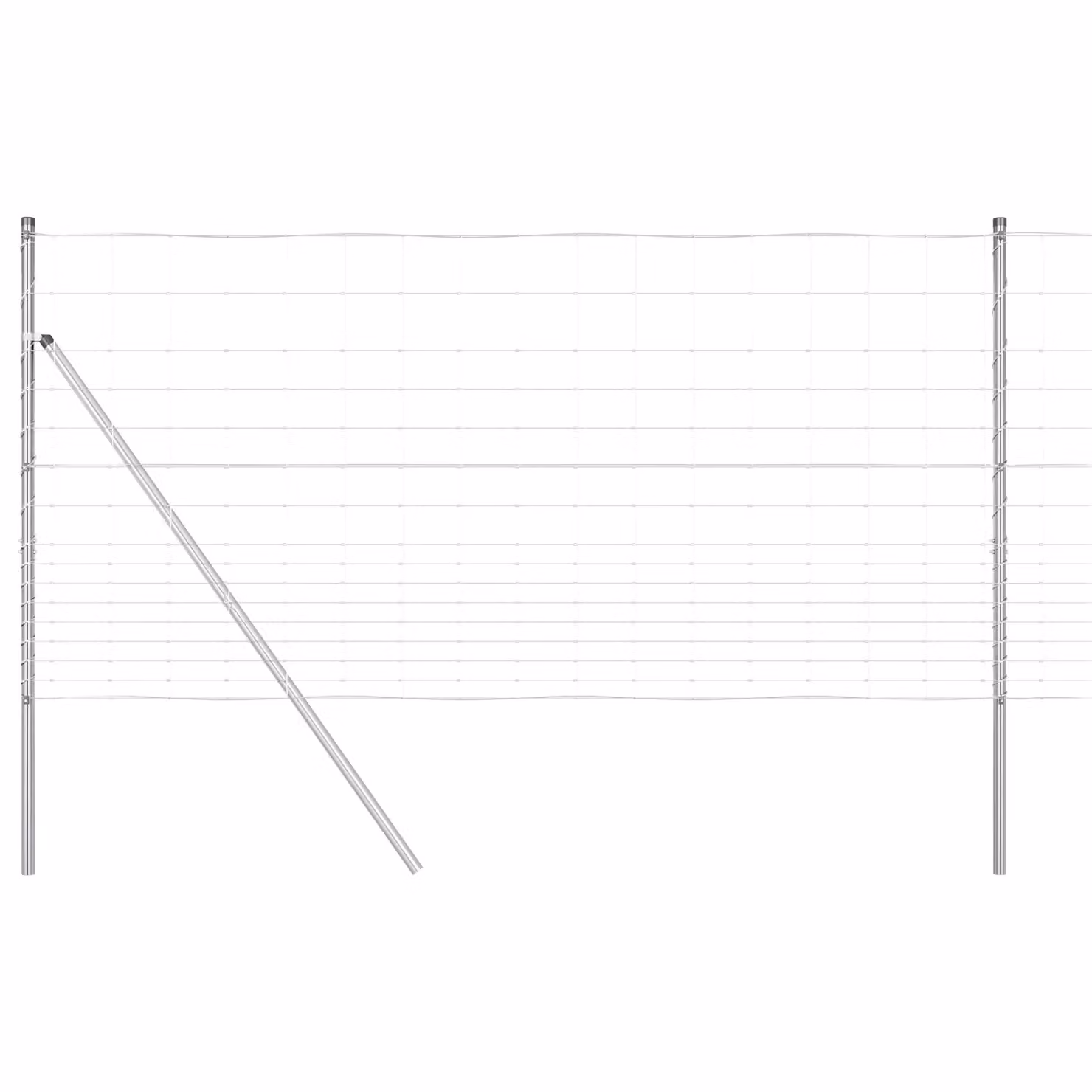 Berkfield Home Field Fence Galvanised Steel in Silver, H: 120 cm x L: 25 m – 2