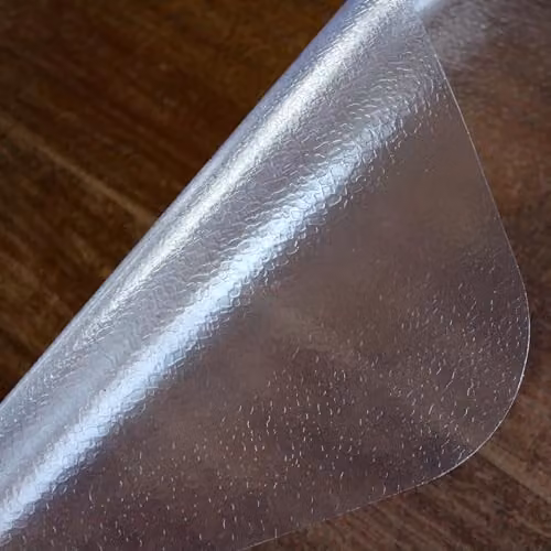 Floortex Valuemat Basic Transparent Vinyl Multi-Purpose Rectangular Floor Protection Mat for Hard Floors, W: 90 cm, L: 120 cm – 4