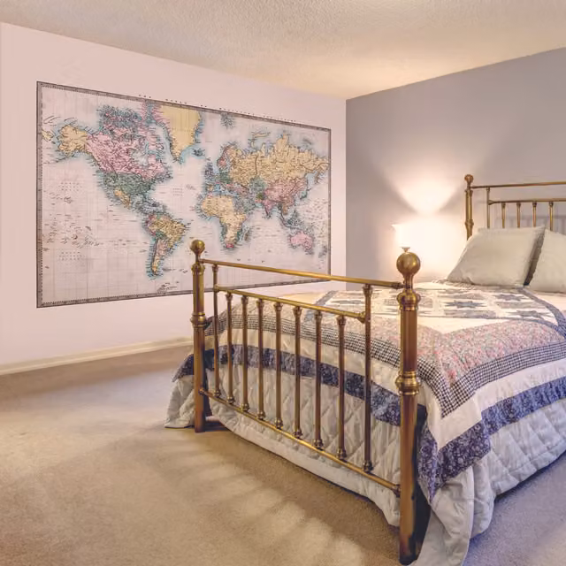 Origin Murals Vintage Historic World Map Wall Mural in Multicolour