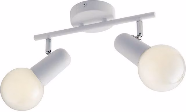Netlighting Punto Twin Ceiling Spotlight in White with E27 Fitting