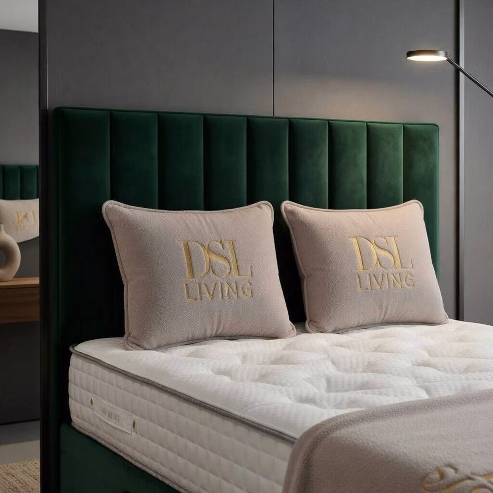 DS Living Aether Green Velvet Upholstered Divan Bed with Drawers W/D/H: 140 x 200 cm – 2