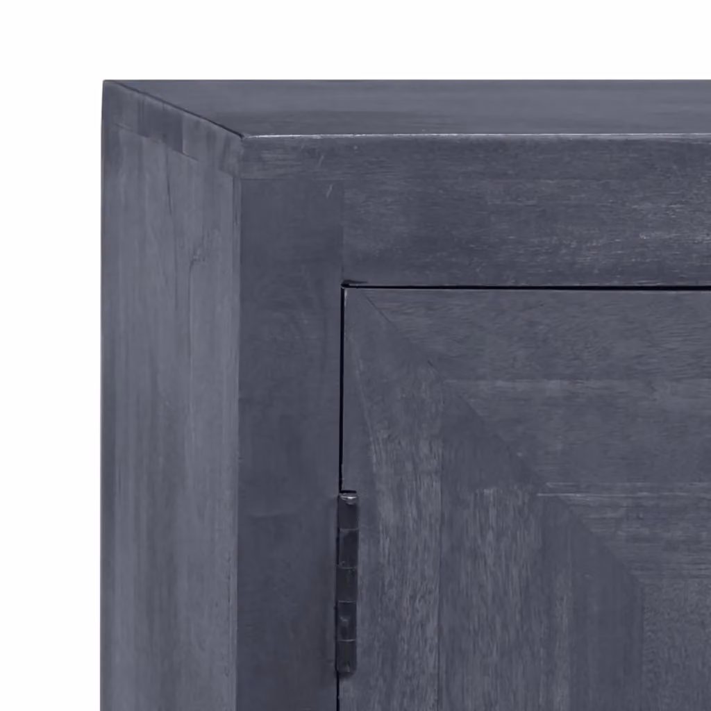Berkfield Home Solid Mango Wood Sideboard in Grey, W/D/H: 60 x 30 x 76 cm – 3