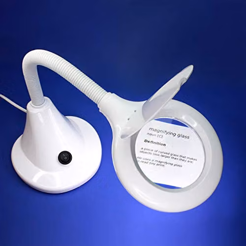 Lightcraft White LED Magnifier Table Lamp – 3