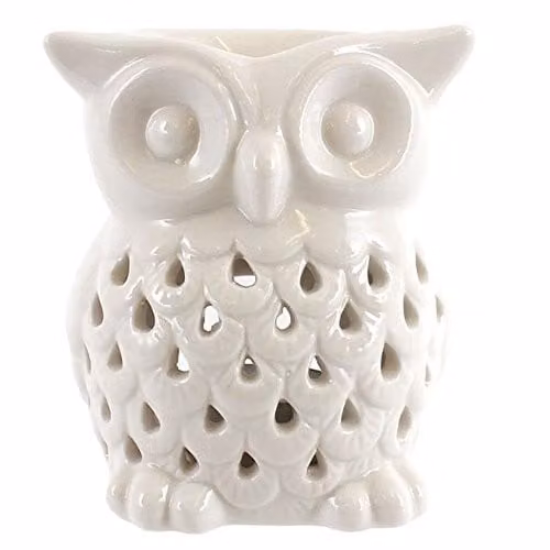 Something Different Owl Oil Burner in White