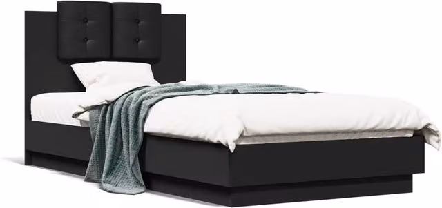 Berkfield Home Small Single Bed Frame in Black